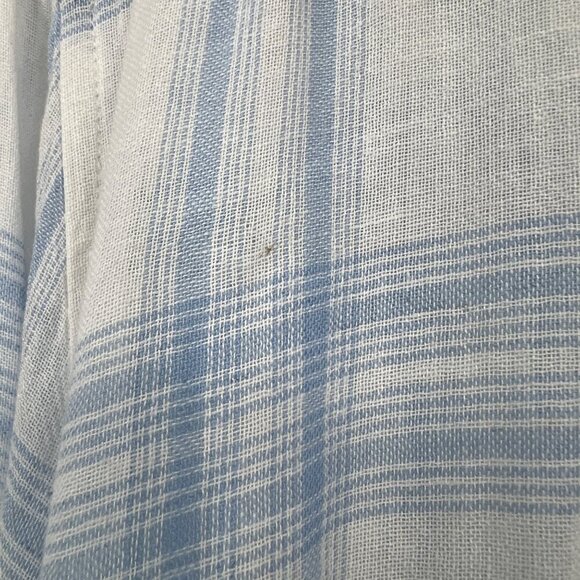 RAILS Charli Linen Blend Shirt Pale Blue White small - Picture 13 of 14